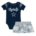 thumbnail image 1 of Girls Newborn Outerstuff Navy Dallas Cowboys My Team Rocks Bodysuit and Skirt Set, 1 of 5