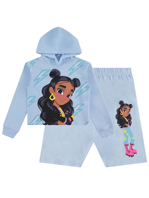 Girls Nickelodeon That Girl Lay Lay Pullover Hoodie and Shorts Clothing Set - Little and Big Girl Sizes 4-16