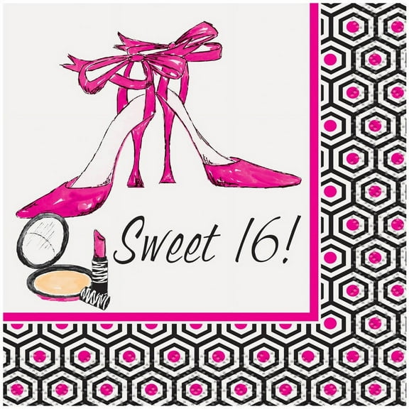 Girls' Night Out "Sweet 16" Beverage Napkins, 16ct