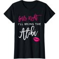 thumbnail image 1 of Girls Night Shirt I'll Bring The Alibi Funny Party T-Shirt men and women can wear, black, white, gifts, 1 of 4