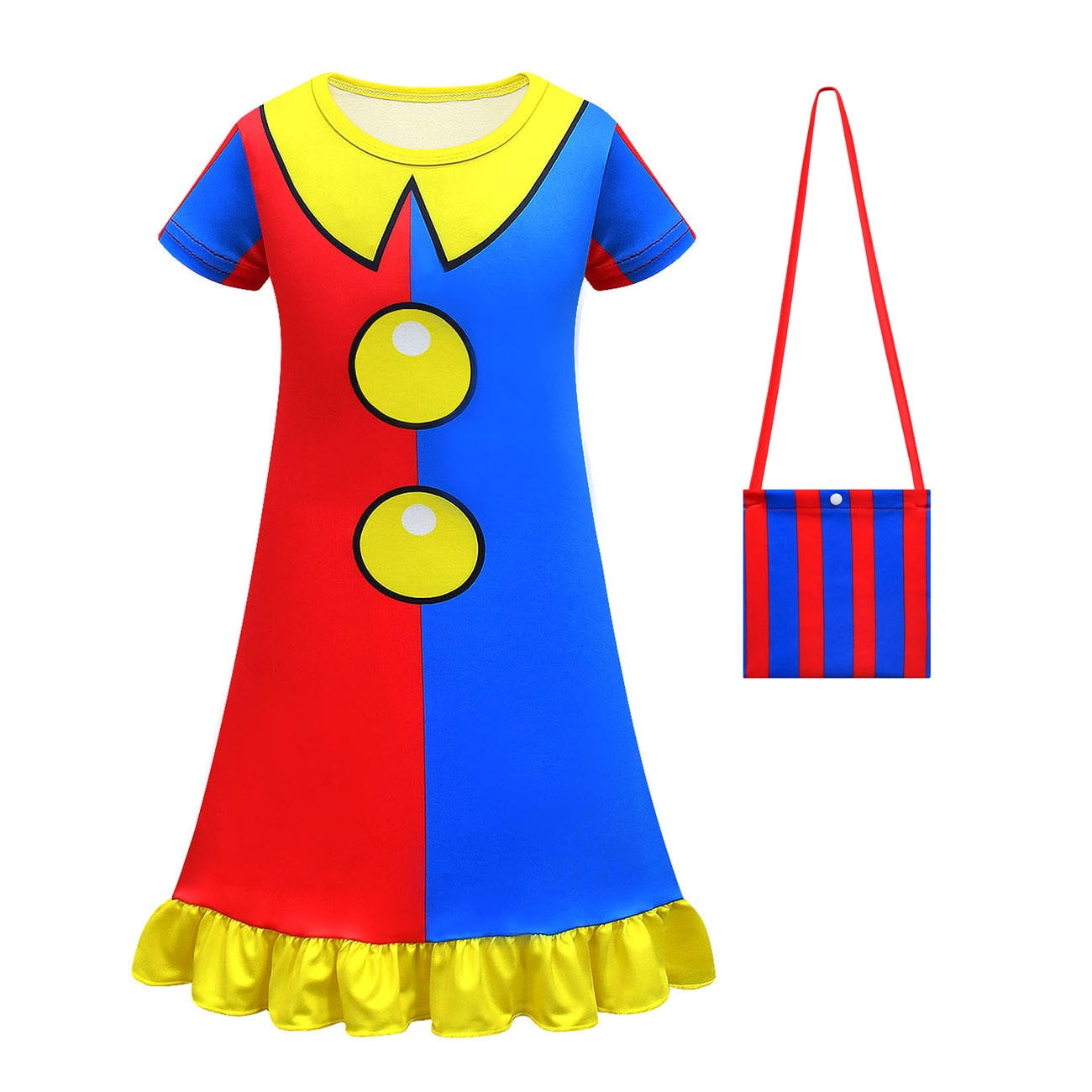 Girls Nightgown With Bag Circus Short Sleeve Pajamas Dress For 3 10 girls-nightgown-with-bag-circus-short-sleeve-pajamas-dress-for-3-10