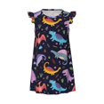Girls Nightgowns Cartoon dinosaur B Short Sleeves Dress Girls