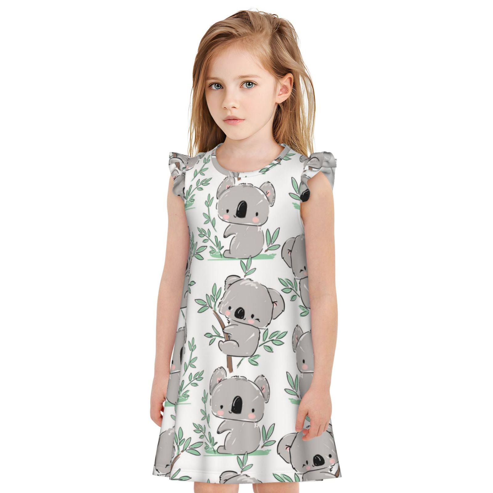 Gymboree Girls Flutter Sleeve Dress - Organic Cotton Tiered Dress With Bow Detail