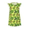Girls Nightgowns Kiwi and Avocado Soft Comfort Flutter Sleeves Night
