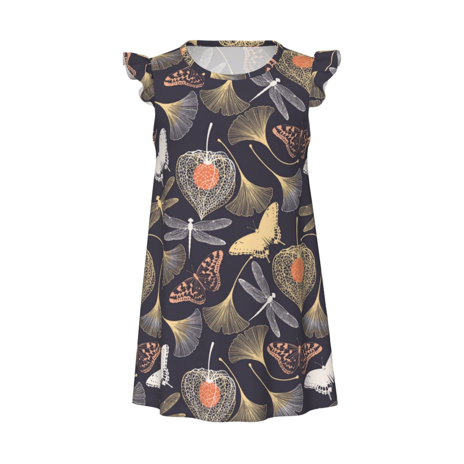 Girls Nightgowns Leafy Dragonfly Butterfly Soft Comfort Flutter