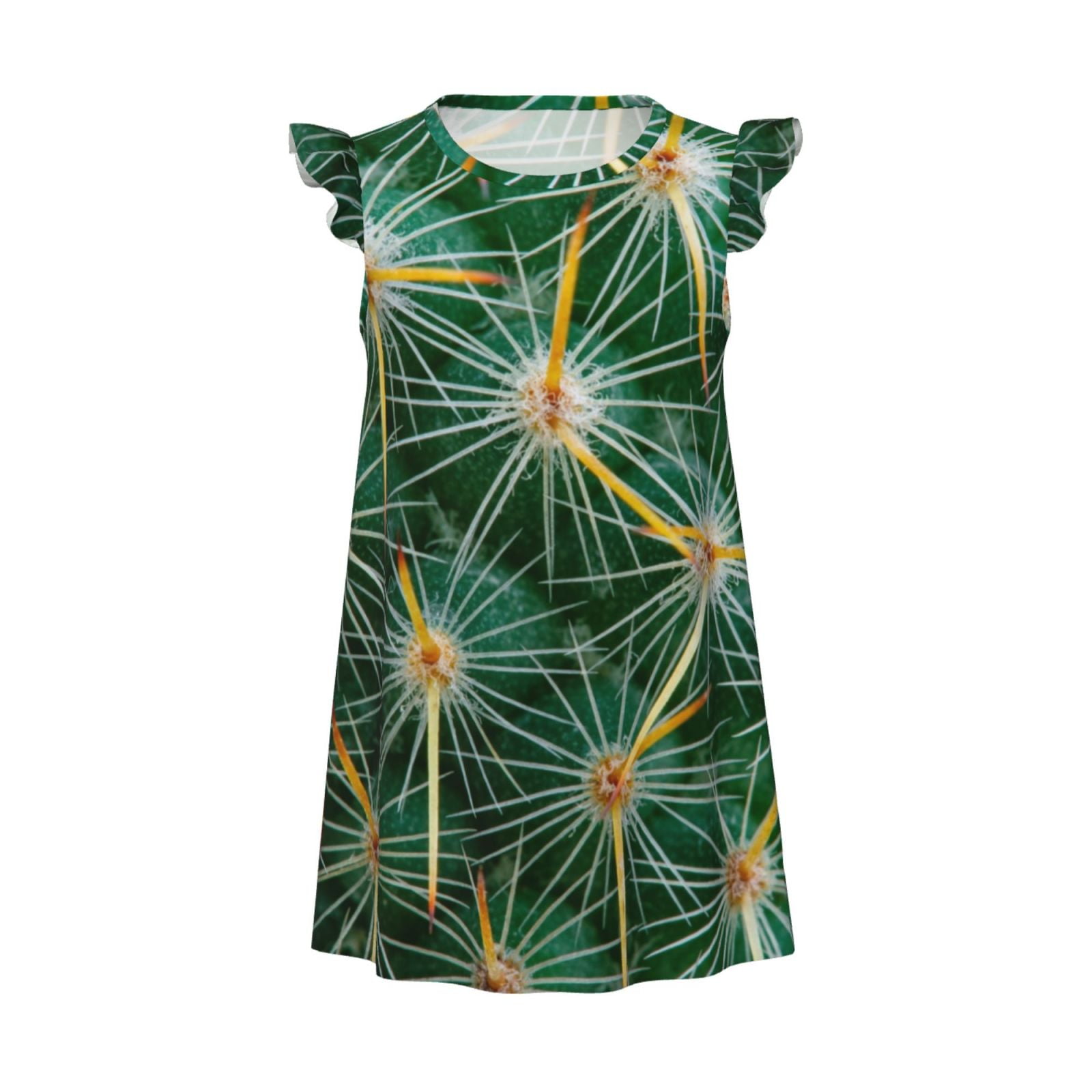 Girls Nightgowns, Thorns Of Macro Cactus Pajamas for Girls, Soft