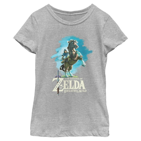 Girls Nintendo Legend of Zelda Breath of the Wild Link Epona T Shirt