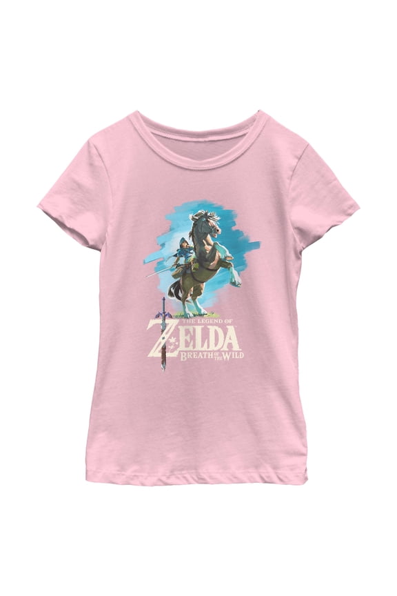 Girls Nintendo Legend of Zelda Breath of the Wild Link Epona T Shirt