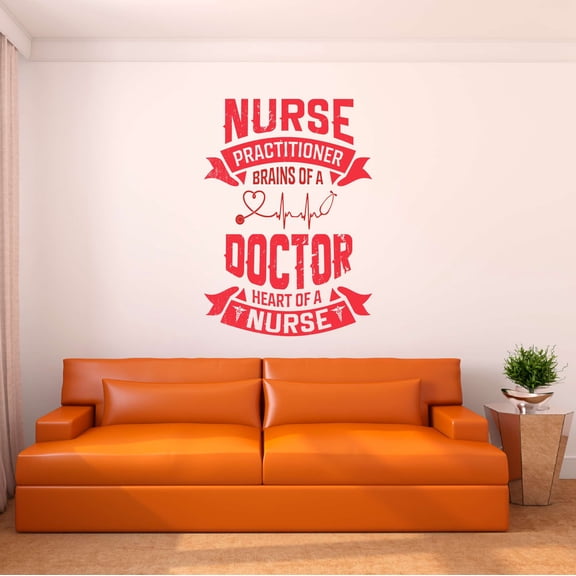 Girls Nurse Practitioner Cute Quotes & Sayings Wall Decal Decoration Nurse Motivational Quote Vinyl Wall Decal Art Lasts Years and Easily Removable - Size: 14 In(W) x 20 In(H)
