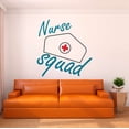 thumbnail image 1 of Girls Nurse Squad Cute Girly Wall Decal Decoration Nursing Medical Health Caretaker Vinyl Decal Lasts Years and Easily Removable - Size: 20 In(W) x 20 In(H), 1 of 5