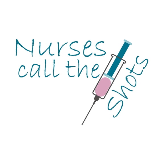 Girls Nurses call the Shots Cute Quotes & Sayings Wall Decal Decoration Uplifting Nurse Honor Quote Lettering Decal Lasts Years and Easily Removable - Size: 20 In(W) x 14 In(H)