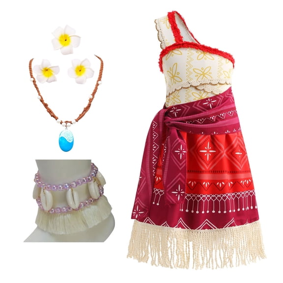 Girls Ocean Adventure Princess Costume w/Accessories Halloween Fancy Dress up for 6-7Y