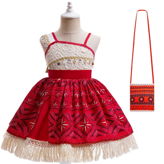 Girls Ocean Princess Dress up Halloween Cosplay Costume Outfits for 6-7Y