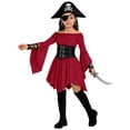 thumbnail image 1 of Girls Off Shoulder Halloween Medieval Pirate Dress, Ruffle Flare Sleeve Handkerchief Hem Costume Dress for Party, 3-12 Years, 1 of 6