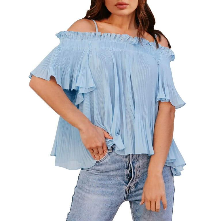 Off shoulder store spaghetti strap top