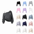 thumbnail image 1 of Girls Off The Shoulder Sweatshirt Asymmetrical Long Sleeve Cute Tops Fall Clothes for Teen Girls, 1 of 7