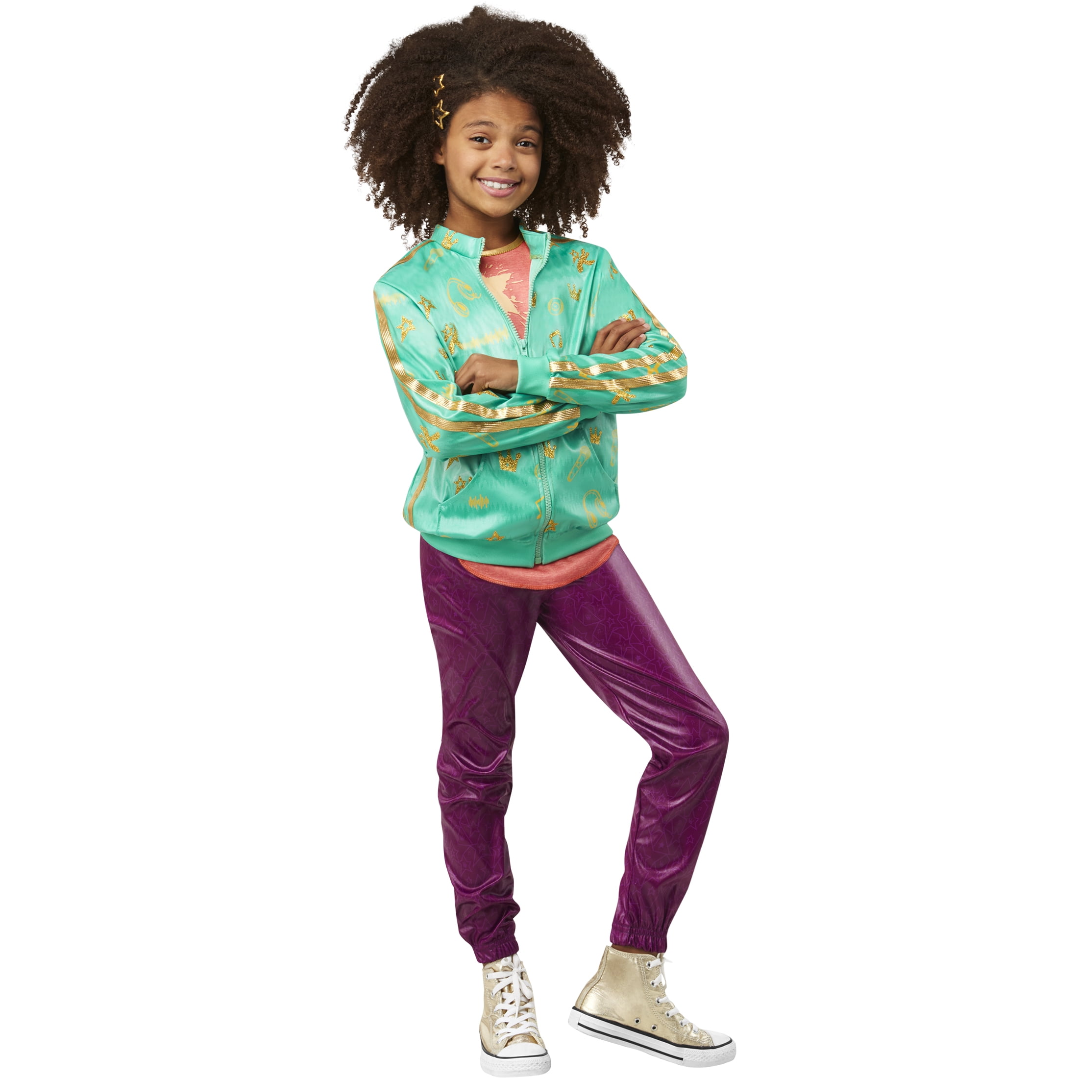 Girls Officially Licensed Netflix Karma Halloween Costume S, Green and
