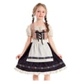 thumbnail image 1 of Girls Oktoberfest Dirndl Dress with Apron Bavarian Costume Traditional German Beer Festival Outfit Cute A-Line Dresses, 1 of 6