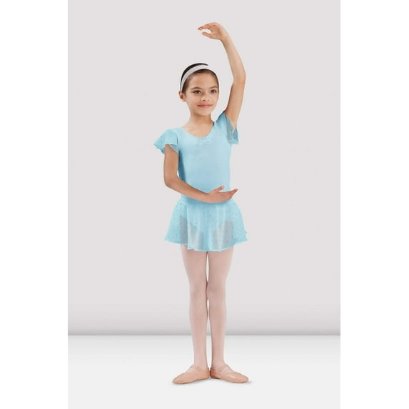 Girls Olesia Georgette Sequin Skirt, Pastel Blue
