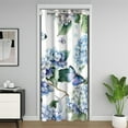 thumbnail image 1 of Ombre Floral Blackout Curtain 42"W X 80"L,Blue Hydrangea Flowers Door Drape,3D Butterflies Door Curtain For Doorway Privacy,Summer Garden Rustic Theme Closet Curtain,Closet Door, 1 of 4