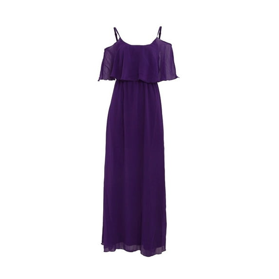 Girls On Film Womens Motion Cold Shoulder Maxi Dress