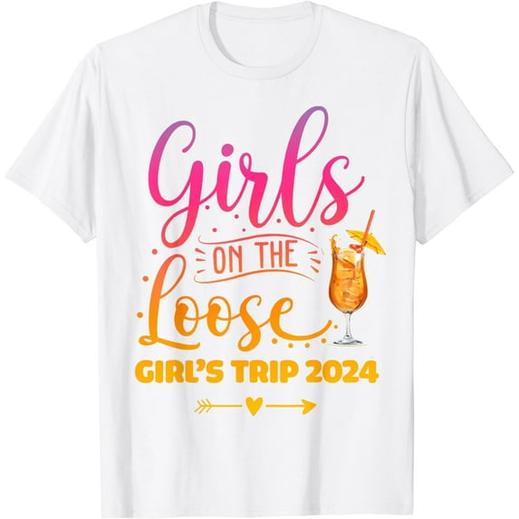 Girls On The Loose, Tie Dye Girls Weekend Trip 2024 T-Shirt