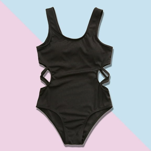 Girls One Piece Bathing Suits Teen Girls Swimsuits Fashion Summer Girls Bathing Suit Size11-12 Years