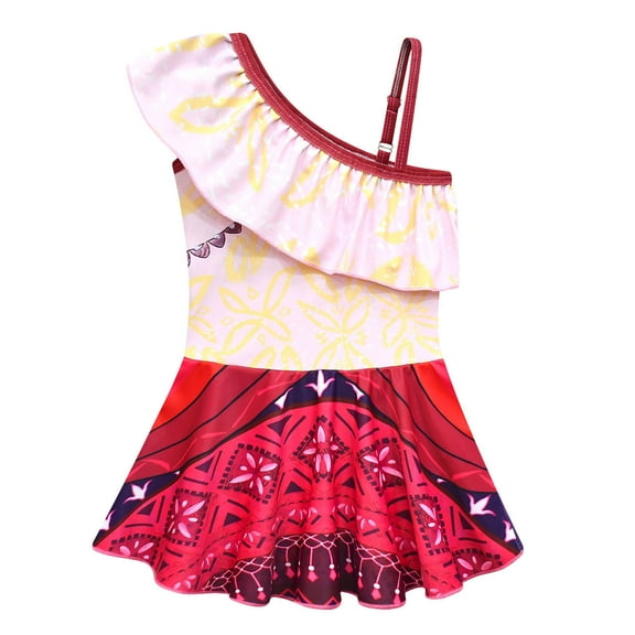 Girls One-Piece Sea Adventure Princess Swimsuits Bikini Bathing Suit Swim Beach Skirt Set for 3-4T