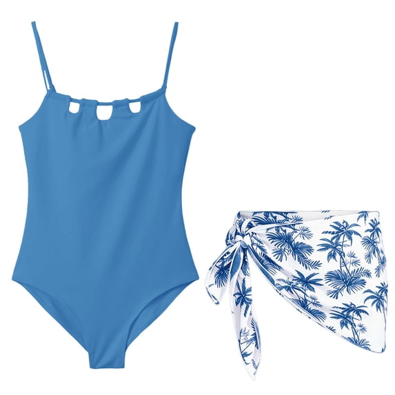 Girls One Piece Swimsuit Quick-Dry Girls Bathing Suit size 8 Ruffle Ruched Swimwear Floral Print Girls Swimsuits Size 14-16
