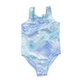 thumbnail image 1 of Girls One Piece Swimsuit Toddler Glitter Scale Print Sleeveless Backless Kids Bathing Suit, 1 of 6