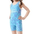 thumbnail image 1 of Girls One-Piece Swimsuits Cute Bathing Suit Kids Boyleg Design Training Pools Spas Beach Swim Suit Girls' Swimwear Blue Size L, 1 of 7