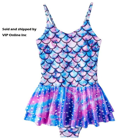 Girls One Piece Swimsuits Mermaid Bathing Suit Kids Beach Swimwear 3-9Years