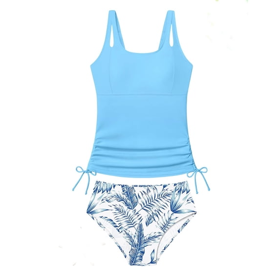 Girls One Piece Swimsuits Quick-Dry Bathing Suit Girls Cute Ruffle Swimwear for Girls Allover Printed Girls Swimsuit