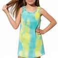 thumbnail image 1 of Girls One Piece Swimsuits Size 14-16 Ruffle Hem Floral Print Comfort Coverage Sun Protection Bathing Suit Contrast Trim Girls' Swimwear Skirt Size 9-16, 1 of 5