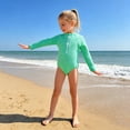 thumbnail image 1 of Girls One Piece Swimsuits Size 6 Ruffled Styles Floral Print Breathable Rash Guard One Piece Swimsuit 2026 Long Torso Bathing Suit Cute Swim Suits, 1 of 7