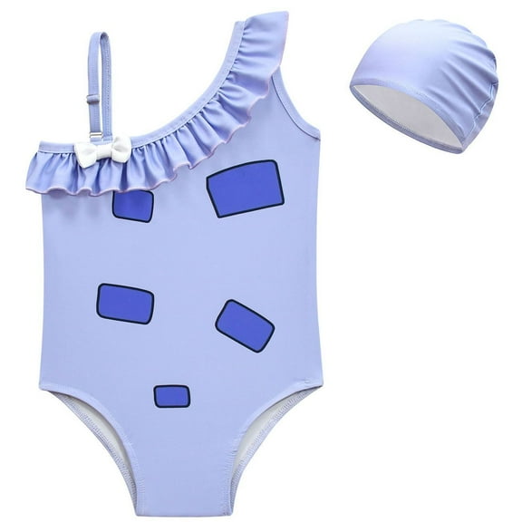 Girls One Piece Swimsuits Summer Clown Bathing Suit Beach Swimwear 4-10 Years