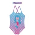 thumbnail image 1 of Ardorlove Girls One Piece Swimsuits with hairband 3-7 Years Adjustable Straps One Piece Bathing Suit Quick Dry Beach Swimwear, 1 of 8