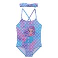 thumbnail image 1 of Ardorlove Girls One Piece Swimsuits with hairband 3-7 Years Adjustable Straps One Piece Bathing Suit Quick Dry Beach Swimwear, 1 of 8