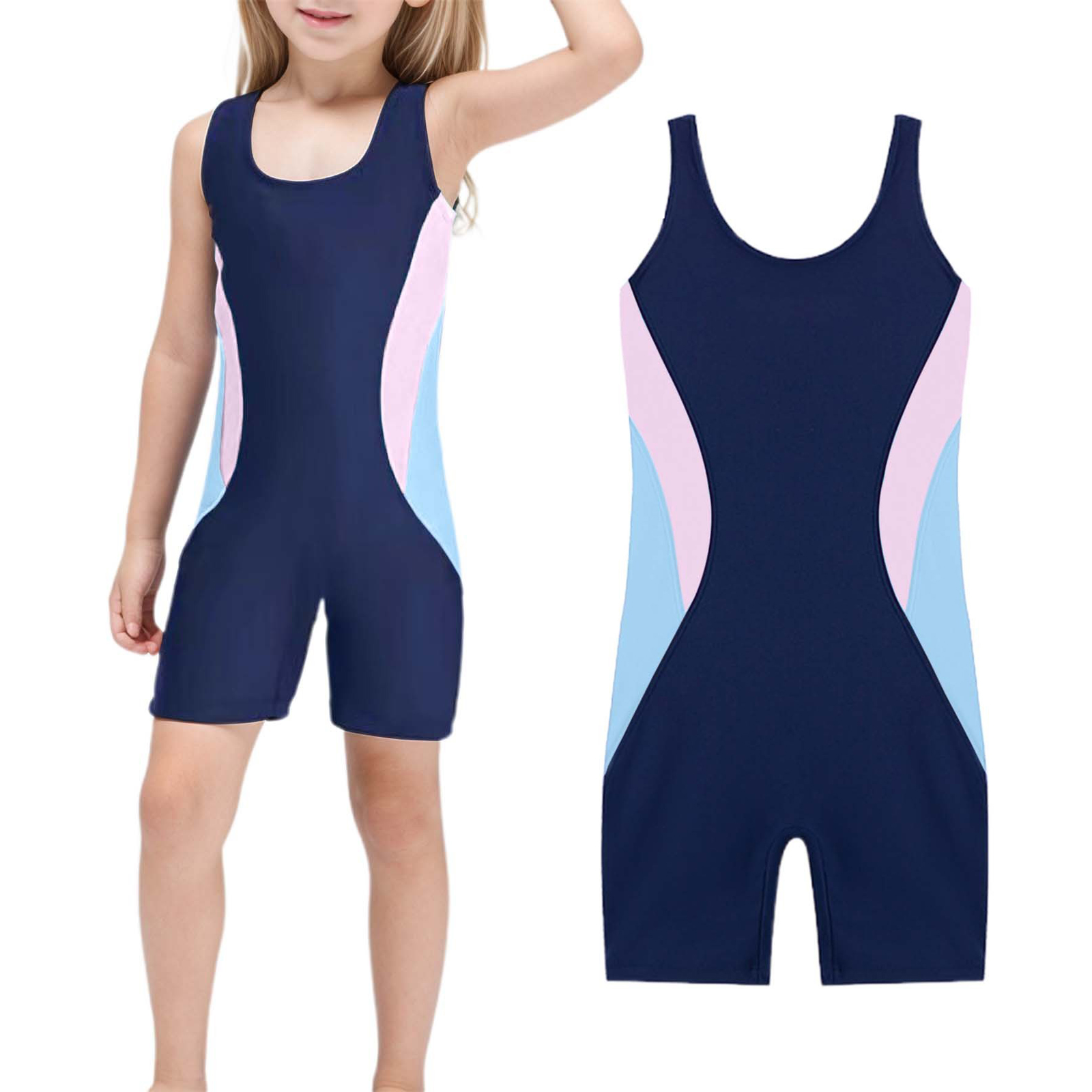 Girls One Piece Swimwear Teen Girls Swimsuits Sport Athletic Girls 