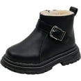 thumbnail image 1 of Girls Outdoor Ankle Booties Side Zipper Comfort Ankle Boots Comfortable Ankle Boots for Walking Warm Ankle Boots, 1 of 7