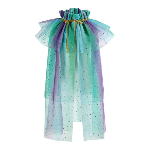 Girls Outdoor Jackets & Outerwear Toddler Lace Up Cape Party Robe Holiday Tulle Princess Cloak Green Fall Tops for Teen Girls ,2-10 Years