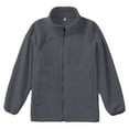 thumbnail image 1 of Girls' Outerwear Jackets Kid Boys Soft Fleece Zip up Hoodie with Pockets Long Sleeve Outerwear Warm Coat Oversized Streetwear, 1 of 4