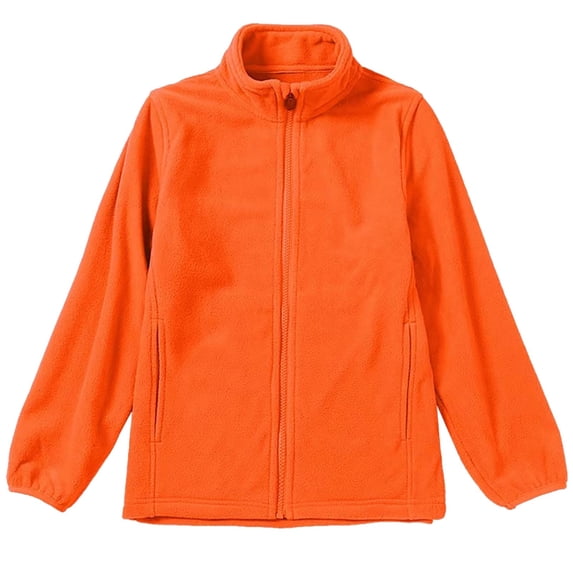 Girls' Outerwear Jackets Kid Boys Soft Fleece Zip up Hoodie with Pockets Long Sleeve Outerwear Warm Coat Oversized Streetwear