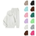 thumbnail image 1 of Girls Outfit Girl Set Girls Winter Outfits Lined Hoodie Pants Set For Kids Cozy Warm Pullover Tracksuit Casual Playwear For Toddler And Youth, 1 of 4