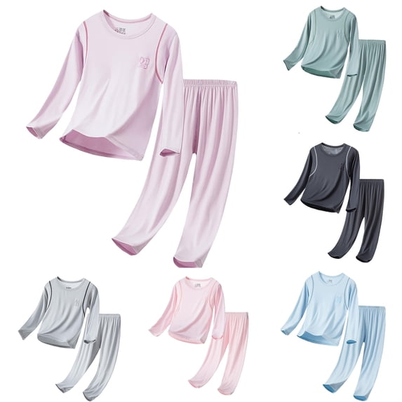 Girls Outfit Long Sleeve Cozy School Modern Vintage Loungewear for Girls Leggings Holiday Stylish Lightweight Pants Set