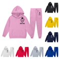 thumbnail image 1 of Girls Outfit Printed Cute Sweatshirt Indoor for Girls Breathable Wide Leg Stylish Summer Children Pants Set, 1 of 4