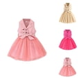 thumbnail image 1 of Girls Outfit Sets Girl Sets Toddler Girls Princess Dresses Sleeveless Button Tops Sundress Tutu Skirts Outfit, 1 of 3
