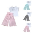 thumbnail image 1 of Girls Outfit Sets Girls Clothing Set Outfits Tops+Ruffle Pants Kids Shirt T Loose Children Girls Baby Letter Girls Outfits&Set, 1 of 6