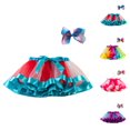 thumbnail image 1 of DIY Girls Outfit Sets Girls Clothing Sets Girls Kids Tutu Party Dance Ballet Toddler Baby Skirt+Bow Hairpin Set, 1 of 6