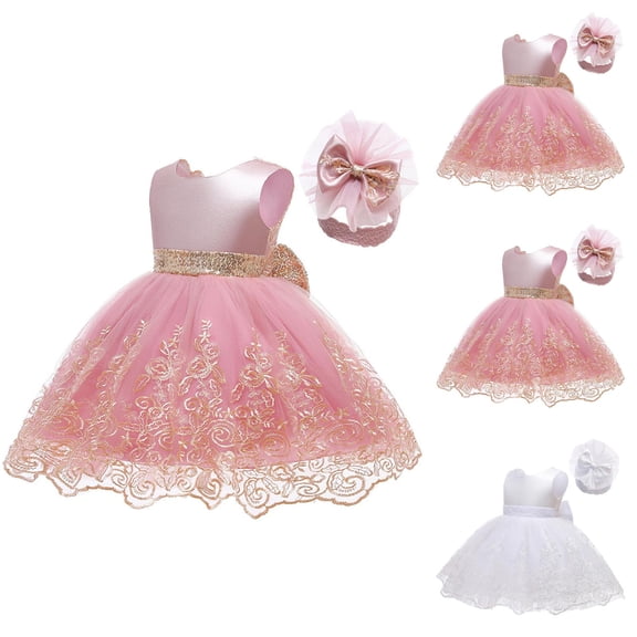 Girls Outfit Sets Girls' Clothing Sets Girls Toddler Short Sleeve Summer Elegent Prints Dress Dance Party Dresses Clothes